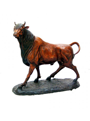 Bison/Bull on Marble Base