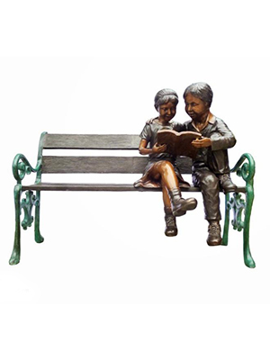 Boy & Girl on Bench