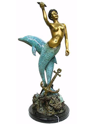 Mermaid with Blue Dolphin