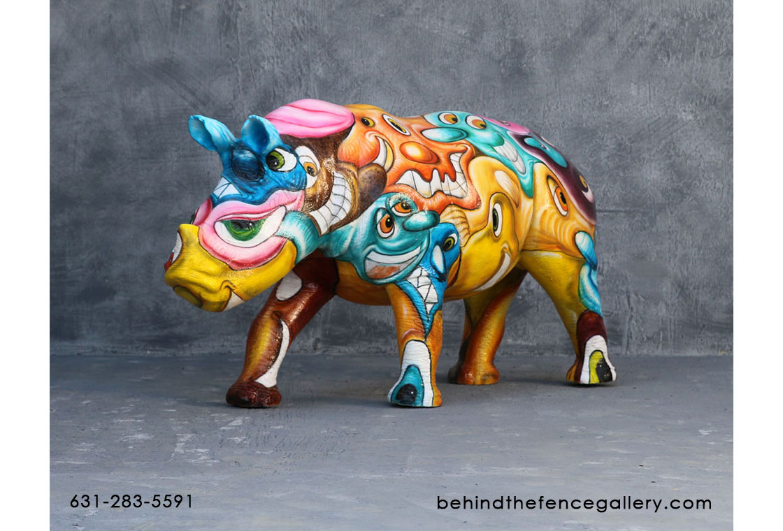Popart Baby Rhino Statue