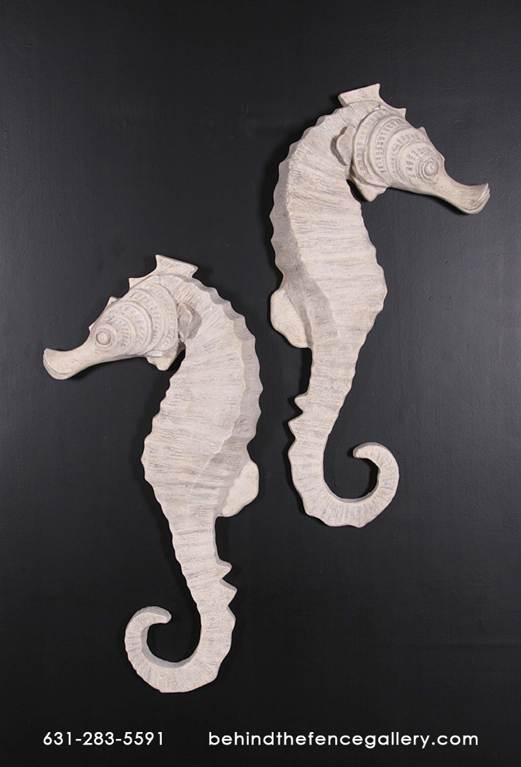 Seahorse Statue in Roman Stone Finish