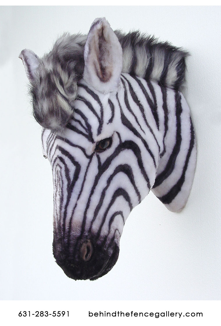 Zebra Head Wall Mount - Click Image to Close