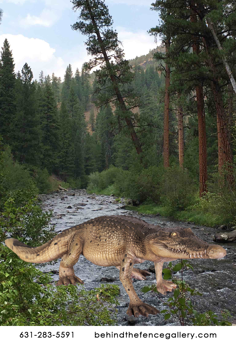 4ft. Crocodile Walking Statue