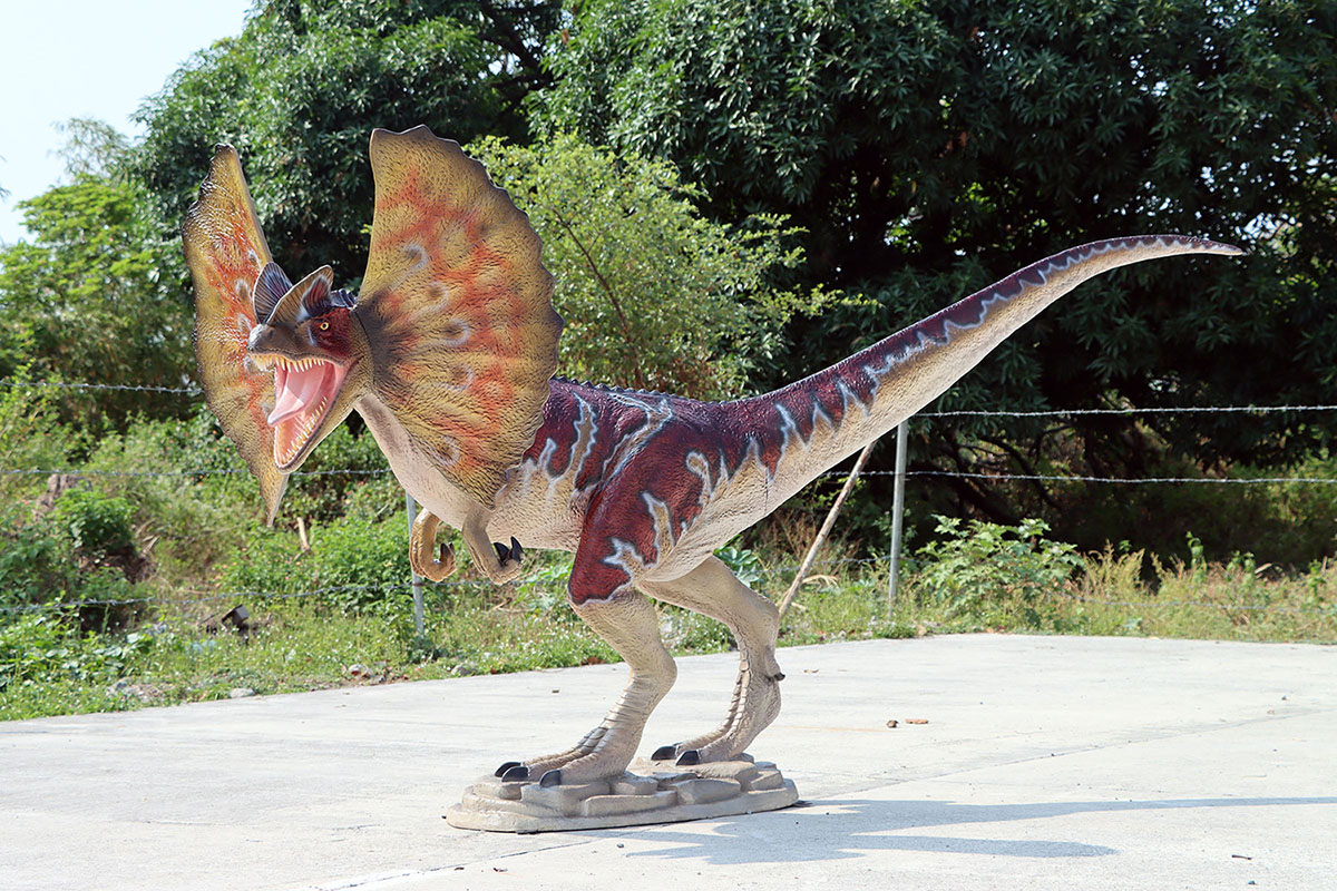 (image for) Life Size Dilophosaurus Statue