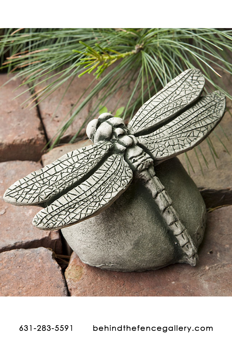 Cast Stone Dragonfly Garden Decor statue - Click Image to Close