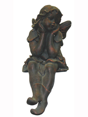 (image for) Statue Fairy with Hands on Cheek - Click Image to Close