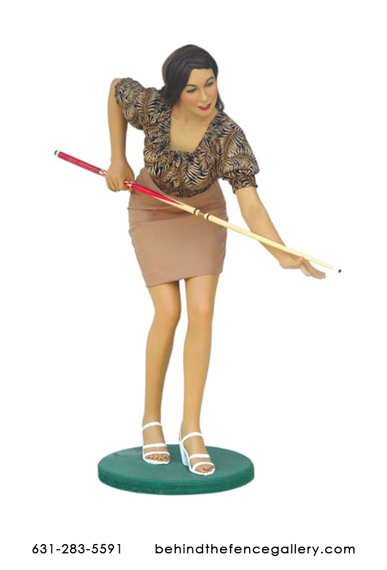 Billiard Girl Statue