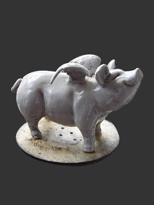 Porcelain Flying Pig