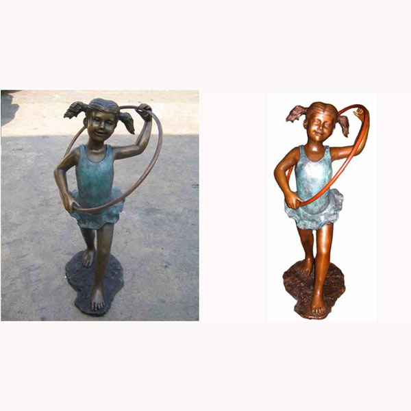 Bronze Girl with Hoola Hoop