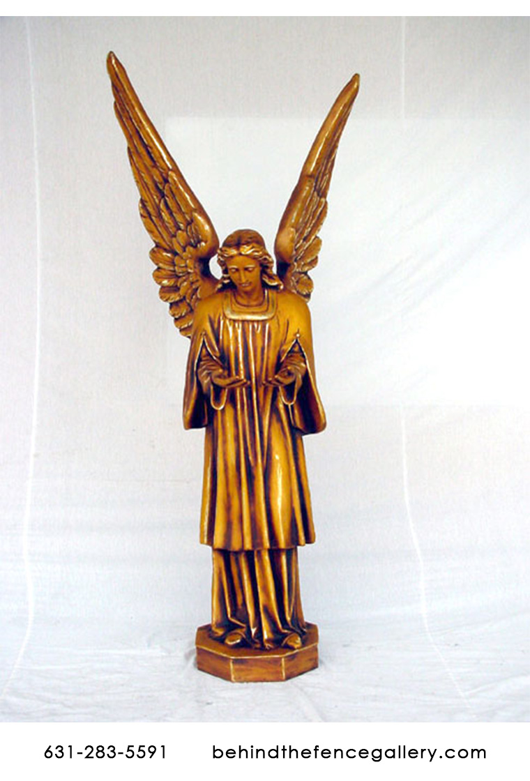 (image for) Gold Angel Standing Statue - Click Image to Close