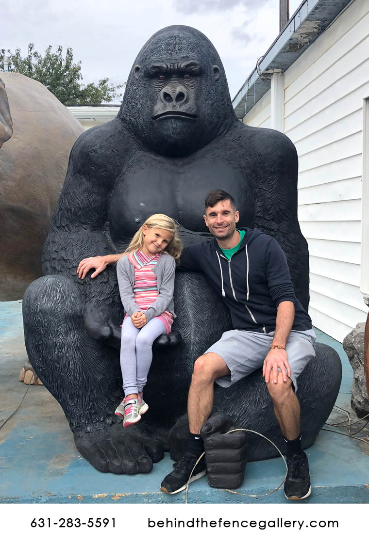 Jumbo Silverback Gorilla 8 ft Statue
