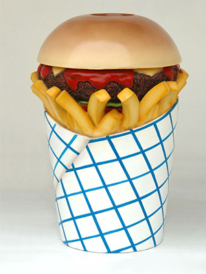 Hamburger Garbage Bin