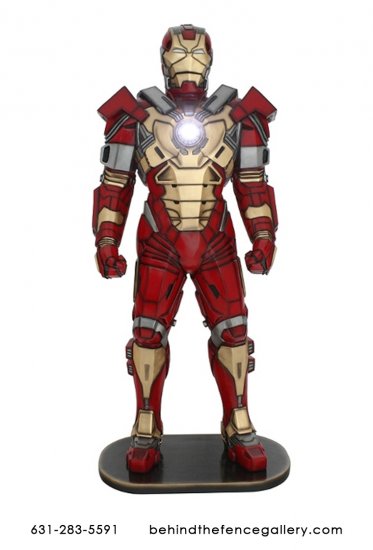 Iron Man with Working Chest Light Statue - Click Image to Close