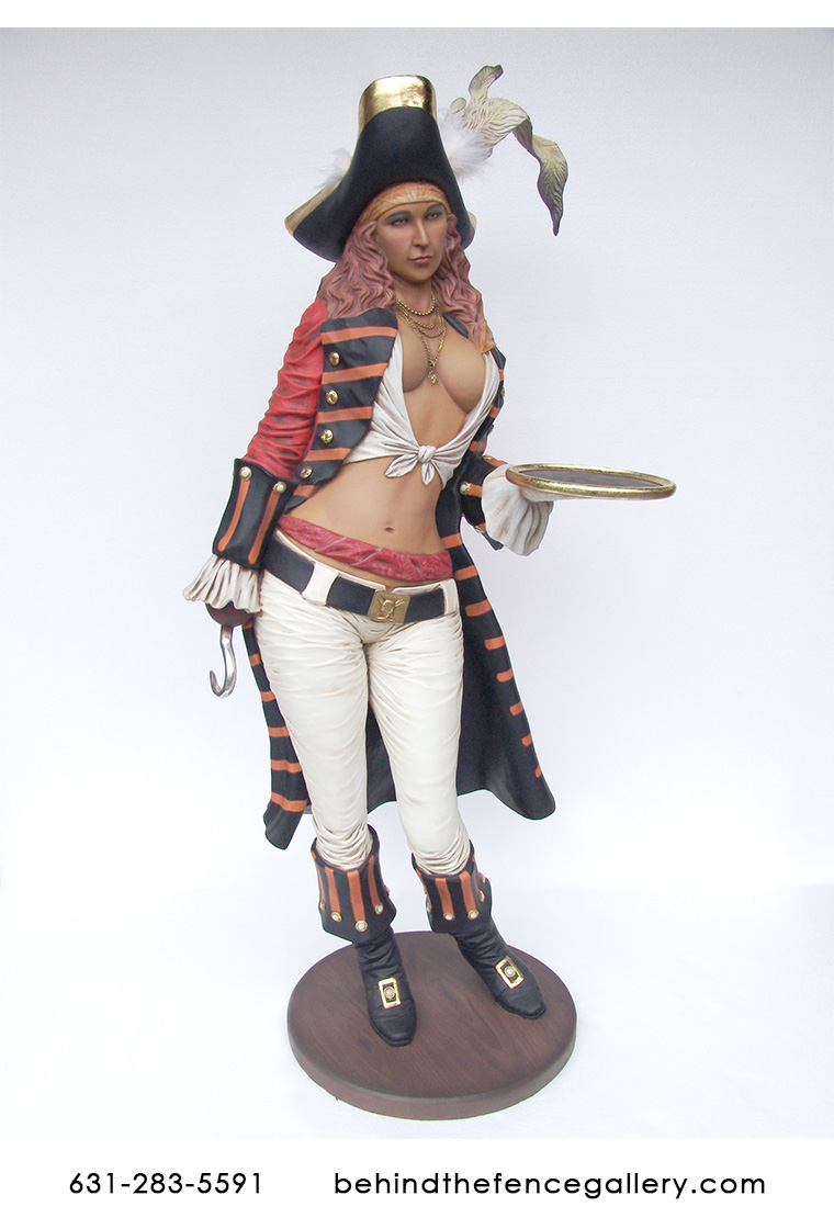 (image for) Lady Pirate Statue with Tray - Click Image to Close