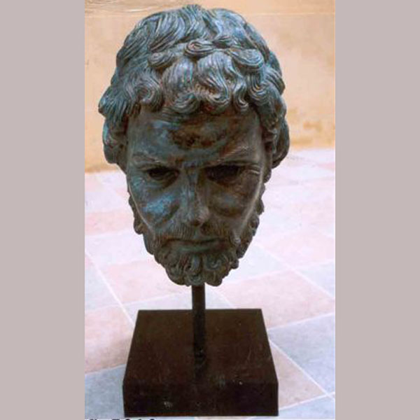 BRONZE ROMAN BUST