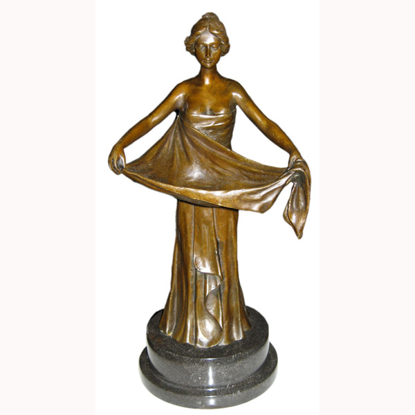 Bronze Women Candle Holder