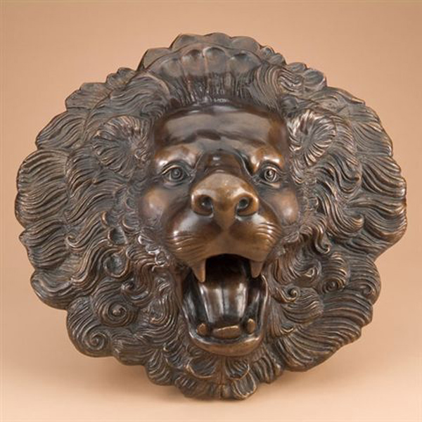 Bronze Lion Face Wall Fountain