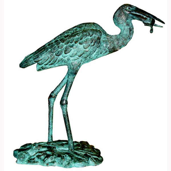 Bronze Heron with Fish