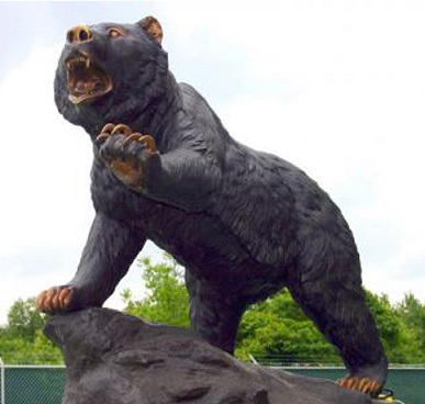 Bronze Bear on Rock