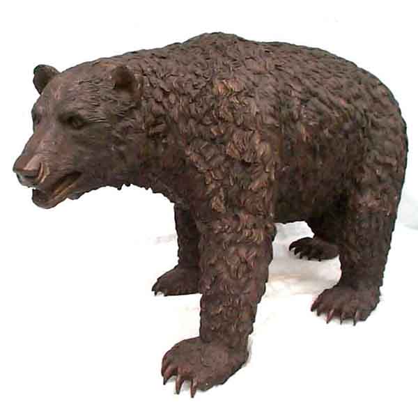 Bronze Walking Bear