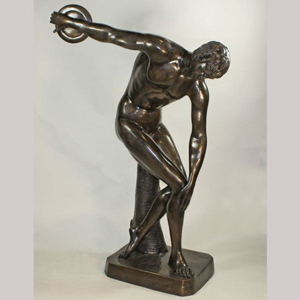 Bronze Life Size Man throwing Disc