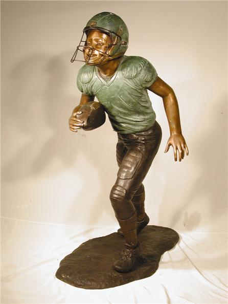 Bronze Football Kid