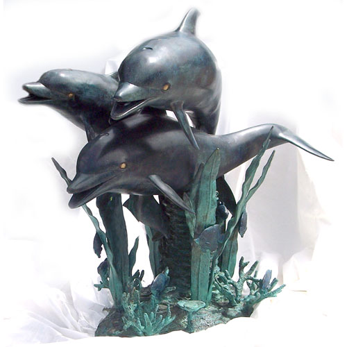 Bronze Dolphin Fountain