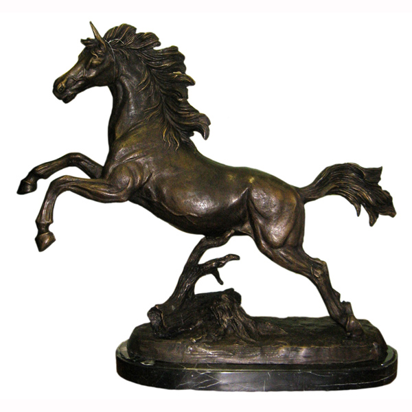 Bronze Horse on Marble Base