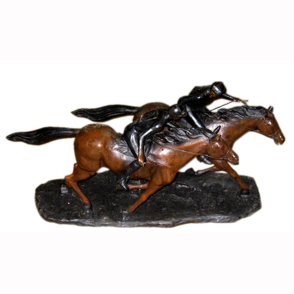 Bronze Jockey on Horse