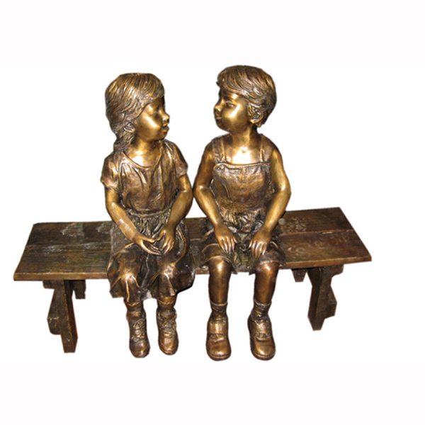 Bronze Kids on Bench