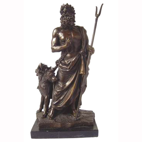 Bronze Zeus with Marble Base