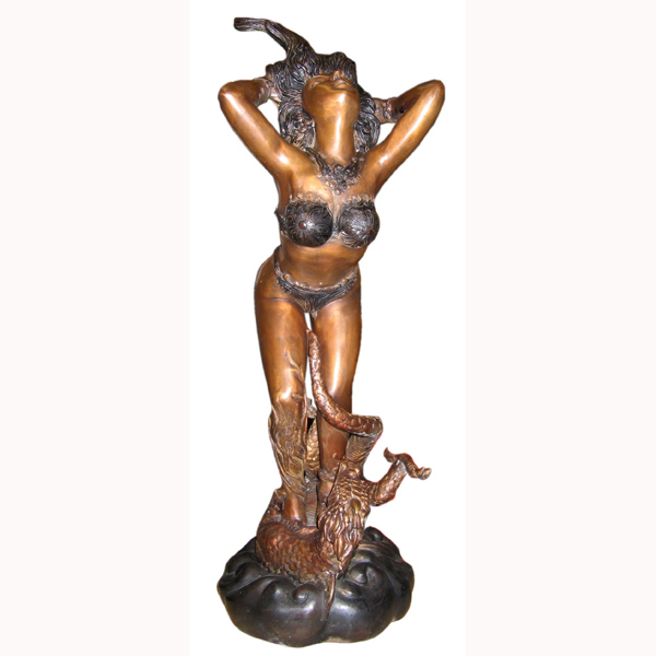 Bronze Woman on Dragon