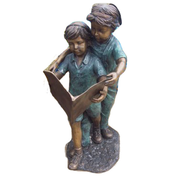 Bronze Kids reading Book