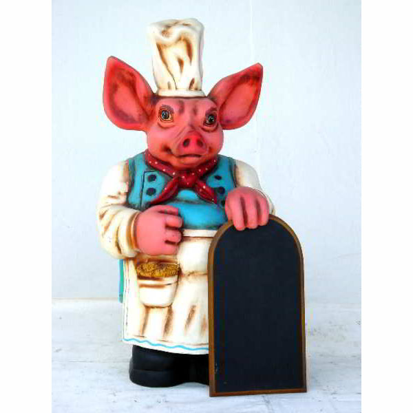 Pig with Black Board - Click Image to Close