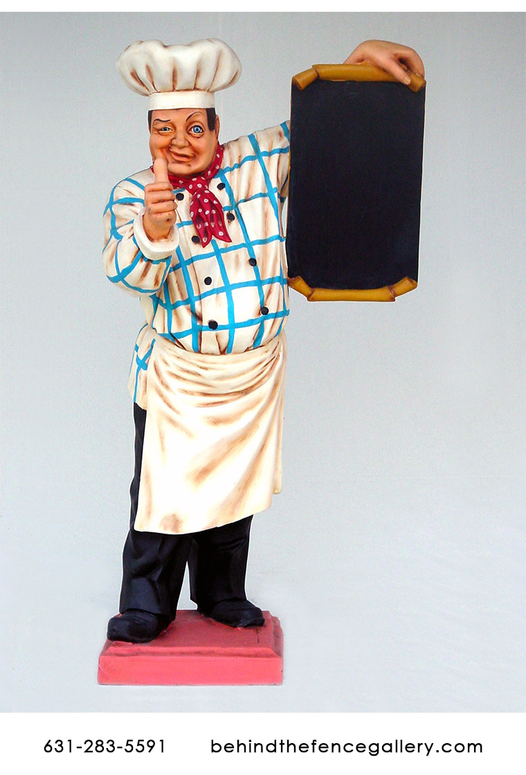 (image for) Baker with Menu Statue - 6ft.