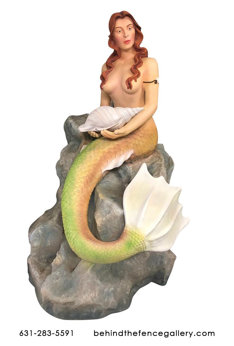 (image for) Mermaid on Rock Statue