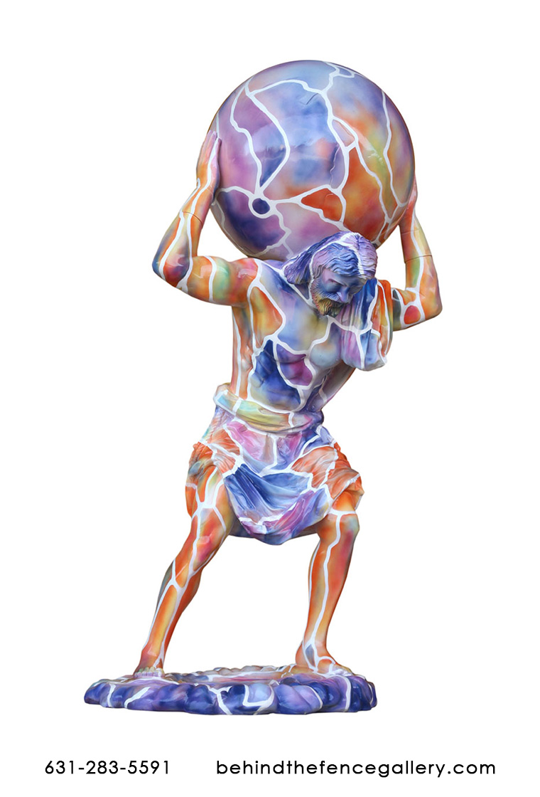 Atlas Statue in Pop Art Design