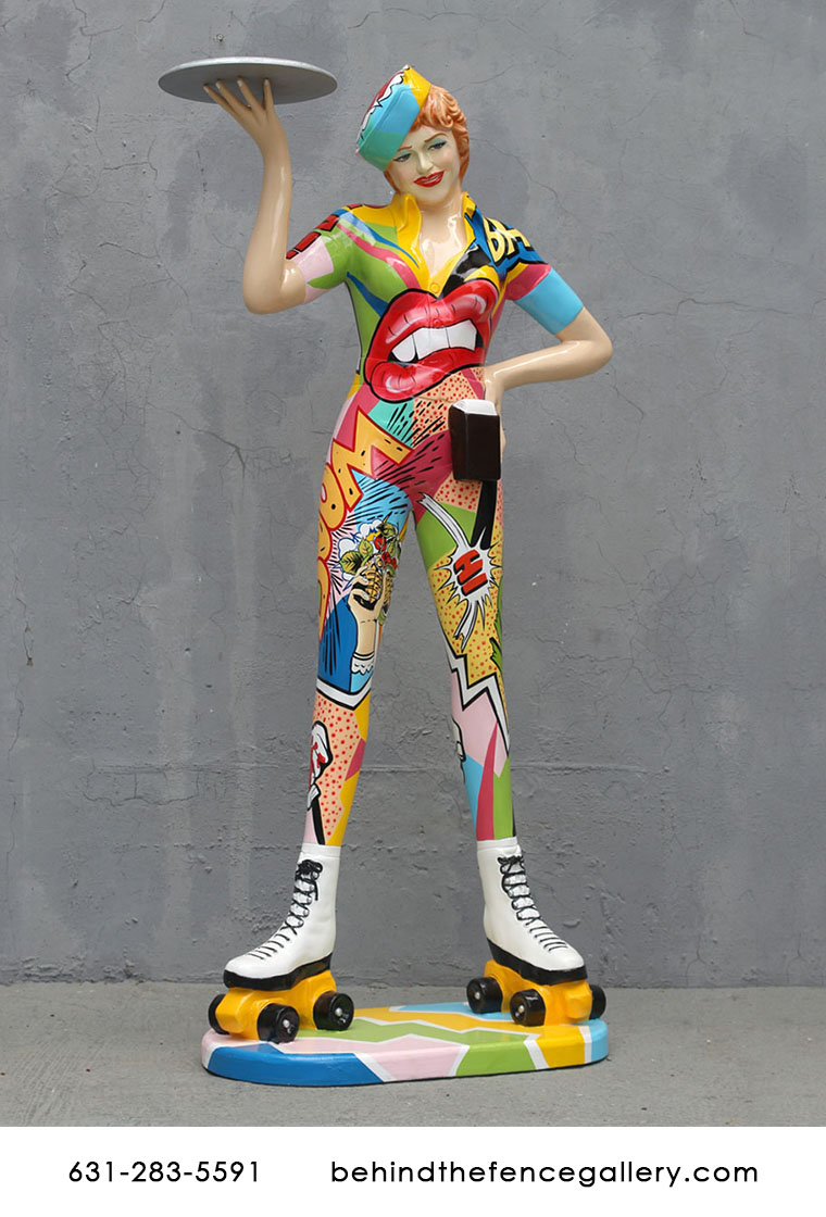Pop Art Waitress Statue