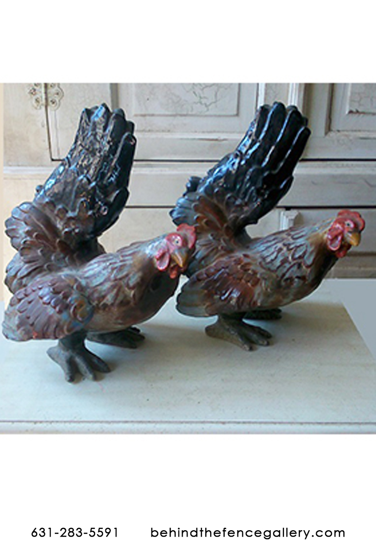 PORCELAIN HEN SET