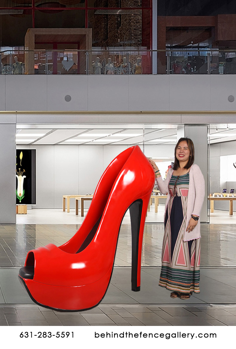 Red Stiletto Shoe Sculpture - 5ft