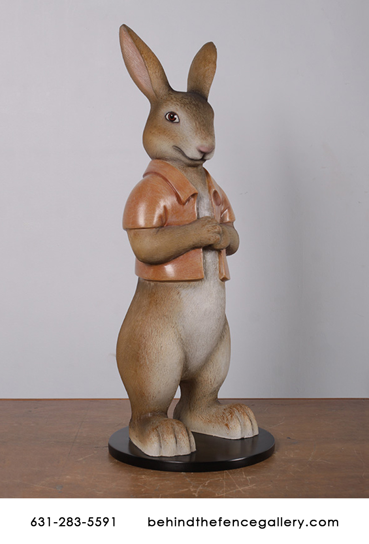 Rob Rabbit Statue with Short Jacket