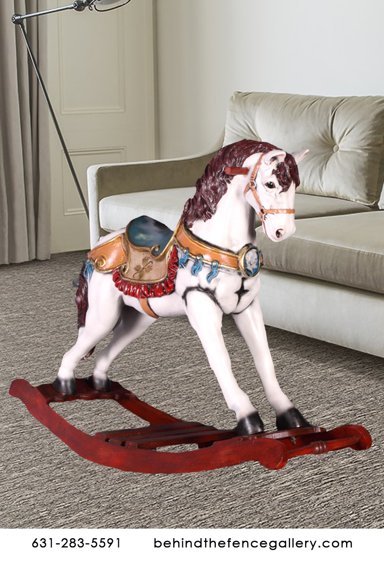 Rocking Horse Rosa Statue