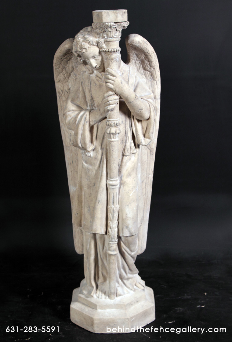 San Gabriel Candle Holder Statue