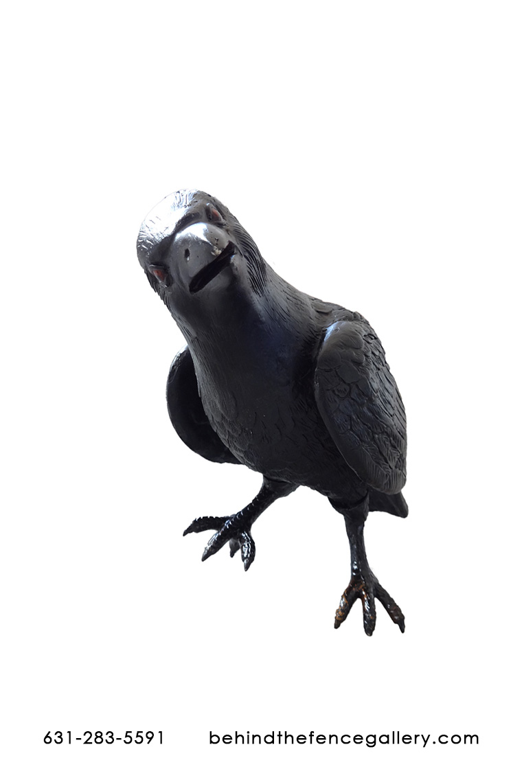 Sitting Crow Statue