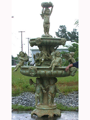 Bronze 3 Tier Cupid Fountain