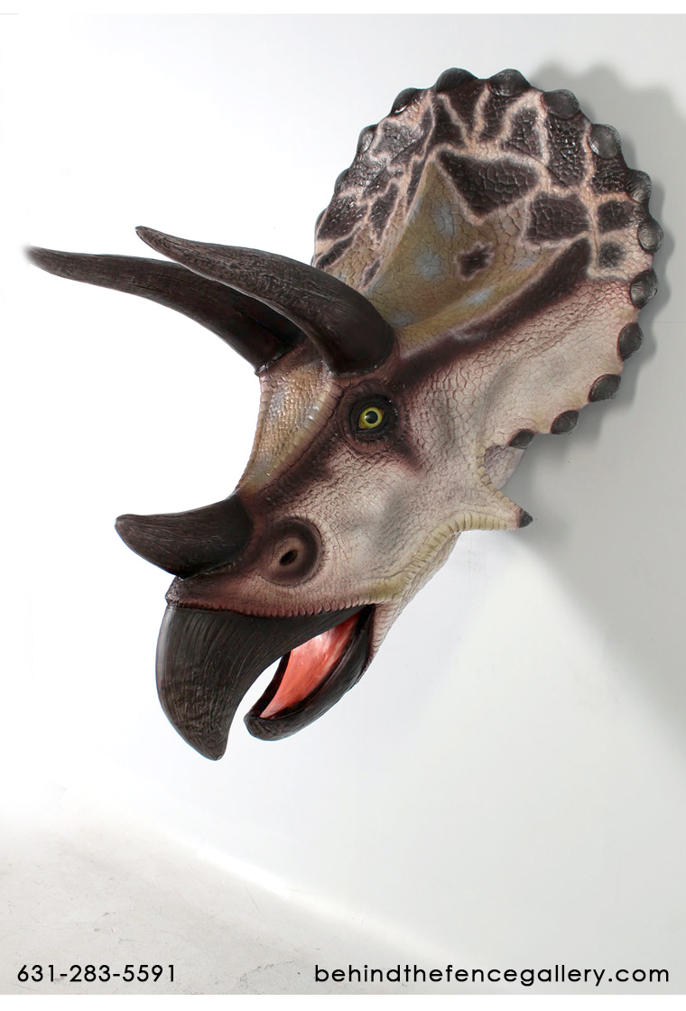 Triceratops Head Wall Mount - Click Image to Close