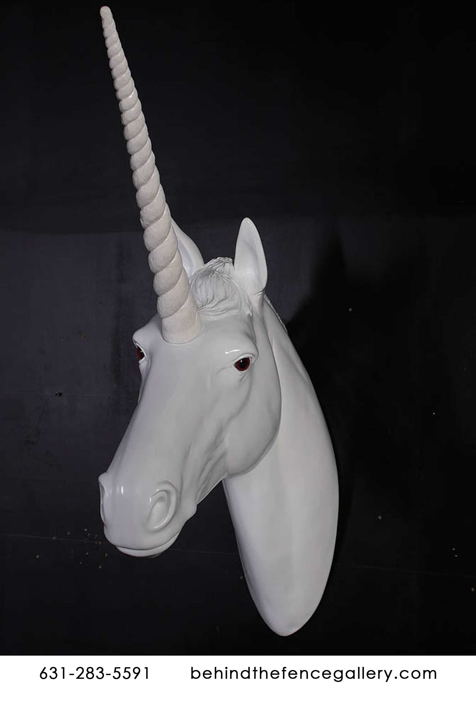 Unicorn Head Wall Mount Statue