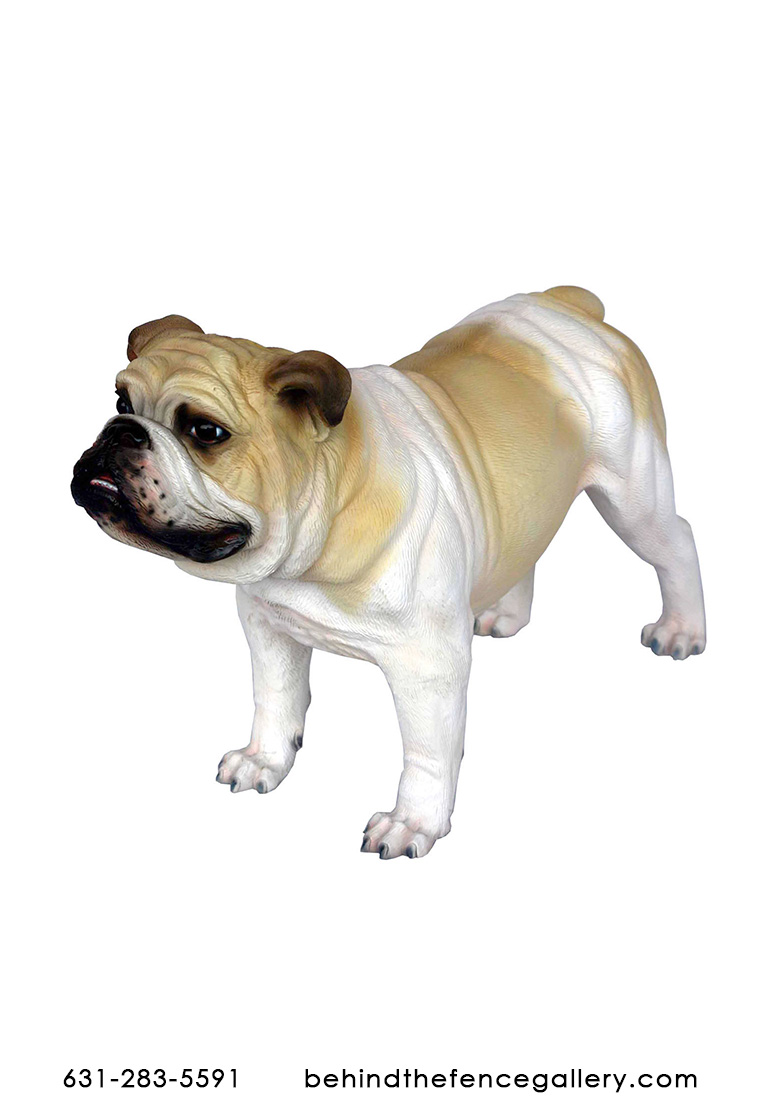 White Bulldog Statue