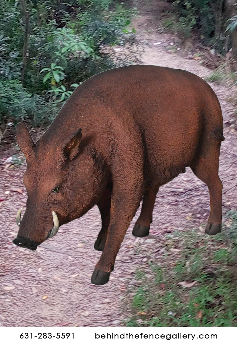 Wild Boar Pig Statue